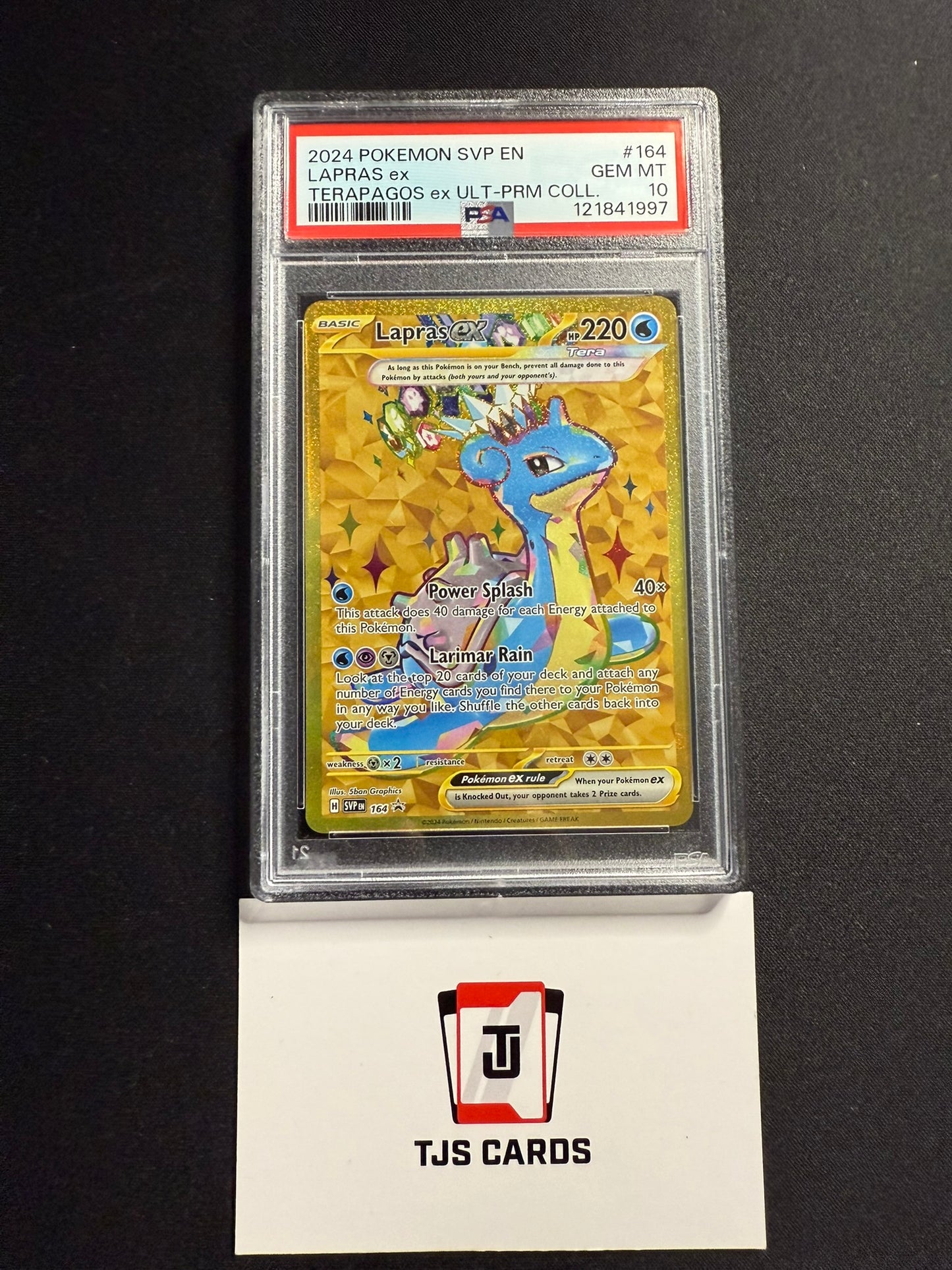 Lapras ex - PSA 10 - Gold UPC Black Star Promo 164 - Pokemon