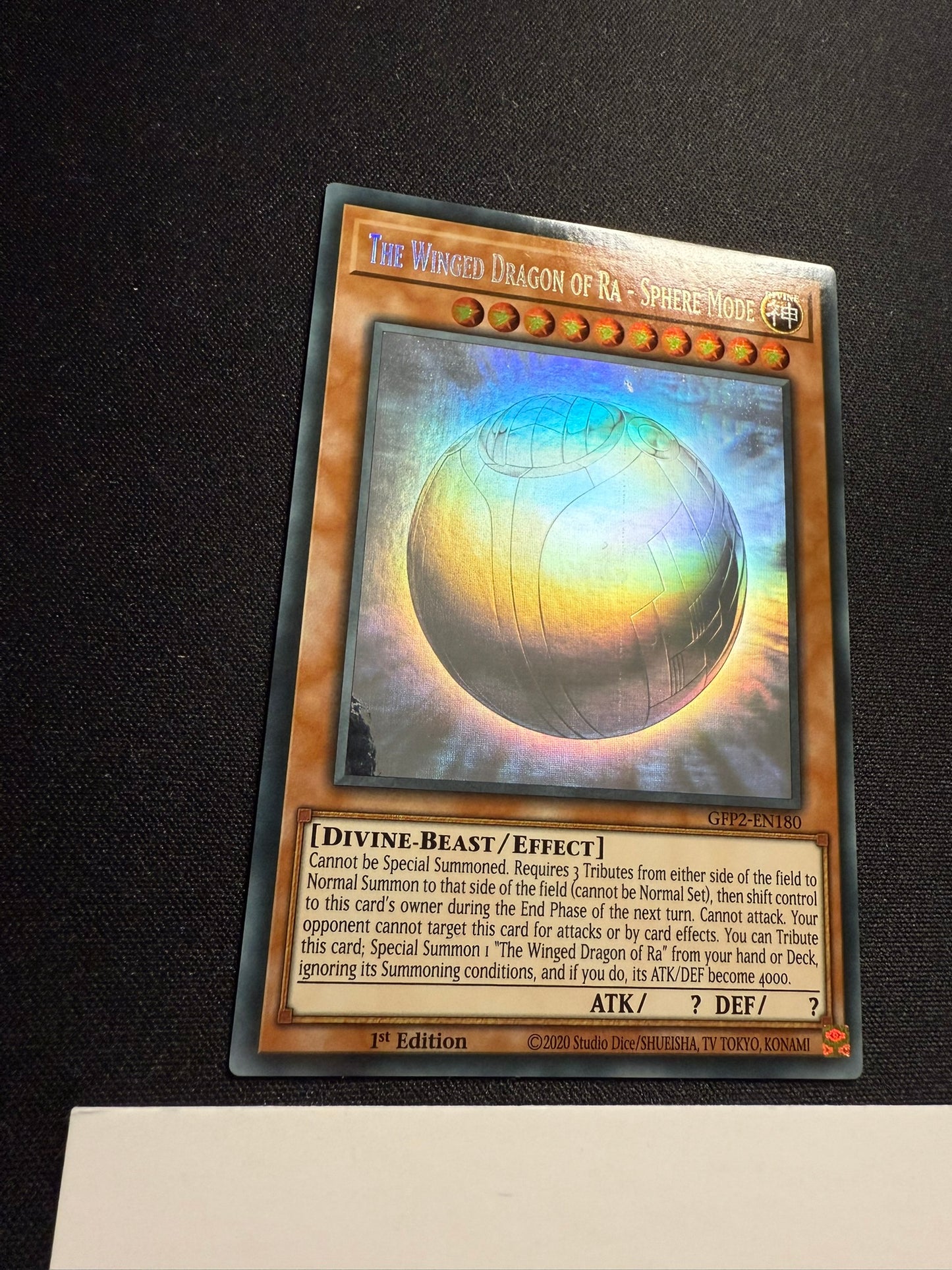 The Winged Dragon Of Ra - Sphere Mode - Ghost Rare 1st Edition GFP2-EN180 - YuGiOh
