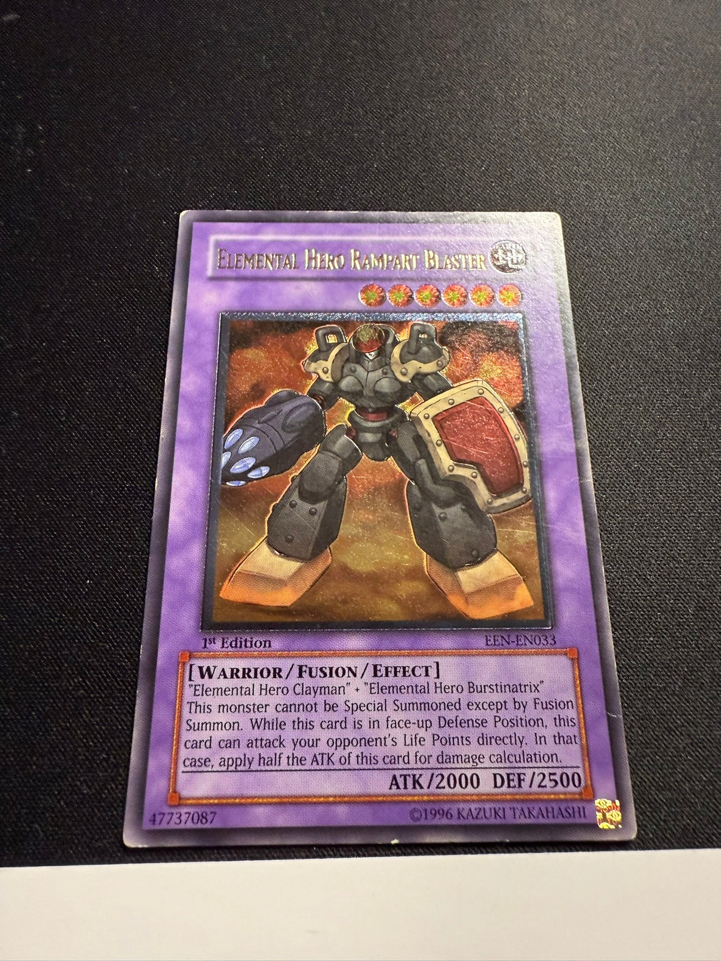 Elemental Hero Rampart Blaster - Ultimate Rare 1st Edition EEN-EN033 - MP - YuGiOh