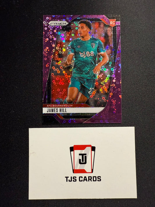 James Hill - Rookie Purple Disco Breakaway /25 - Panini Prizm Premier League 2024/25