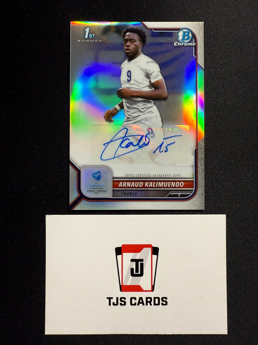 Arnaud Kalimuendo - 1st Auto - TOPPS Bowman Chrome UEFA U21 EURO 2023