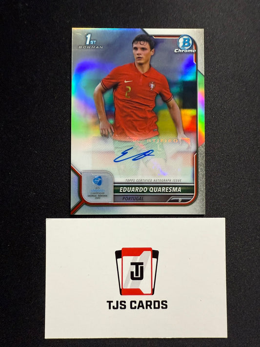 Eduardo Quaresma - 1st Auto - TOPPS Bowman Chrome UEFA U21 EURO 2023
