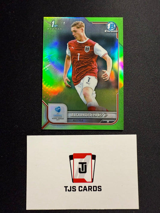 Alexander Prass - 1st Green /199 - TOPPS Bowman Chrome UEFA U21 EURO 2023