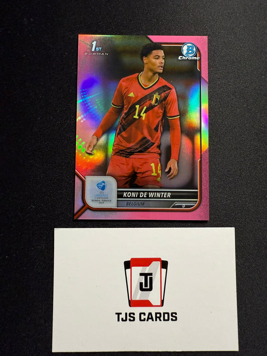Koni De Winter - 1st Pink /150 - TOPPS Bowman Chrome UEFA U21 EURO 2023