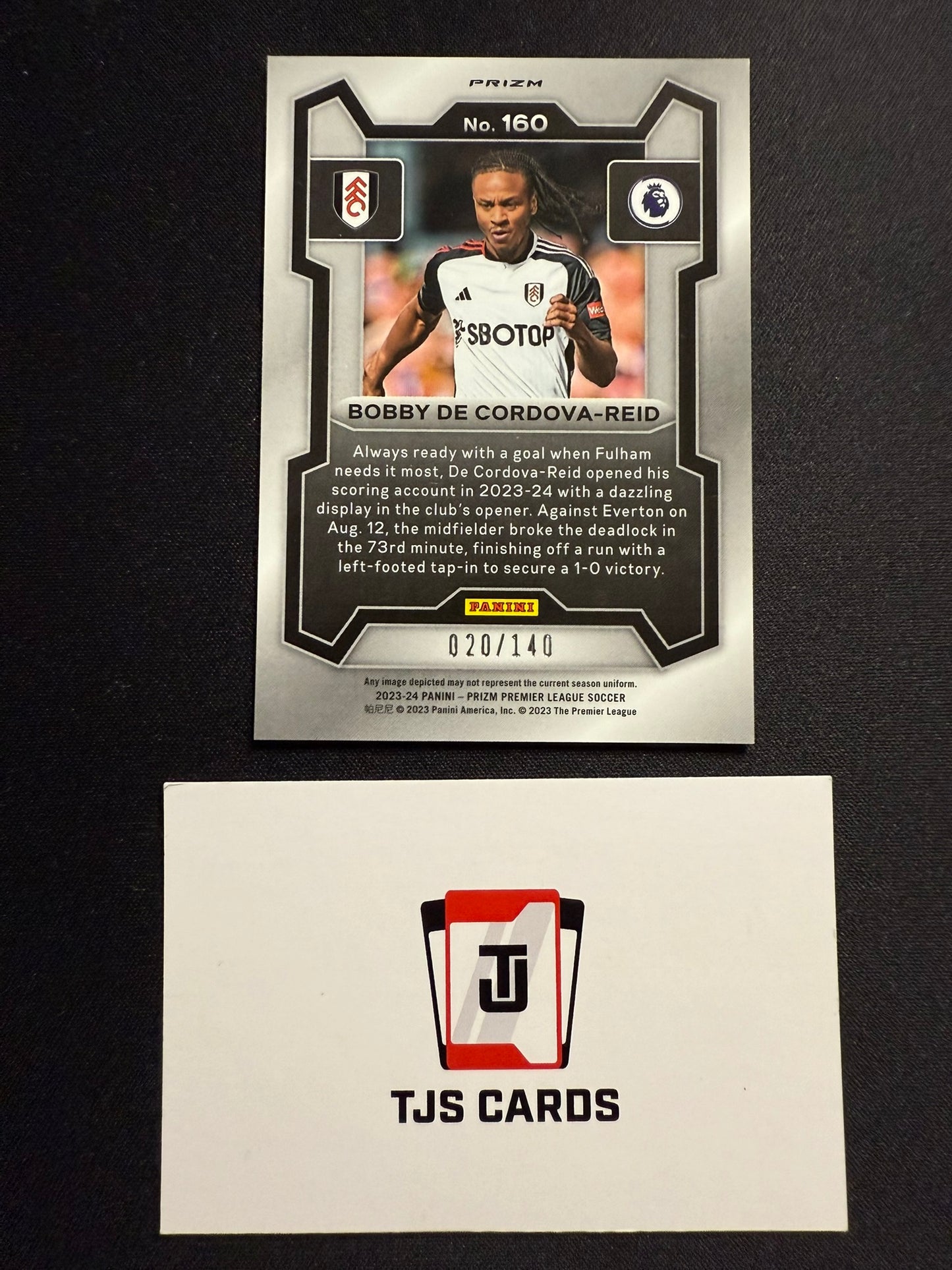 Bobby De Cordova-Reid - Purple Mosaic /140 - Panini Prizm Premier League 2023/24