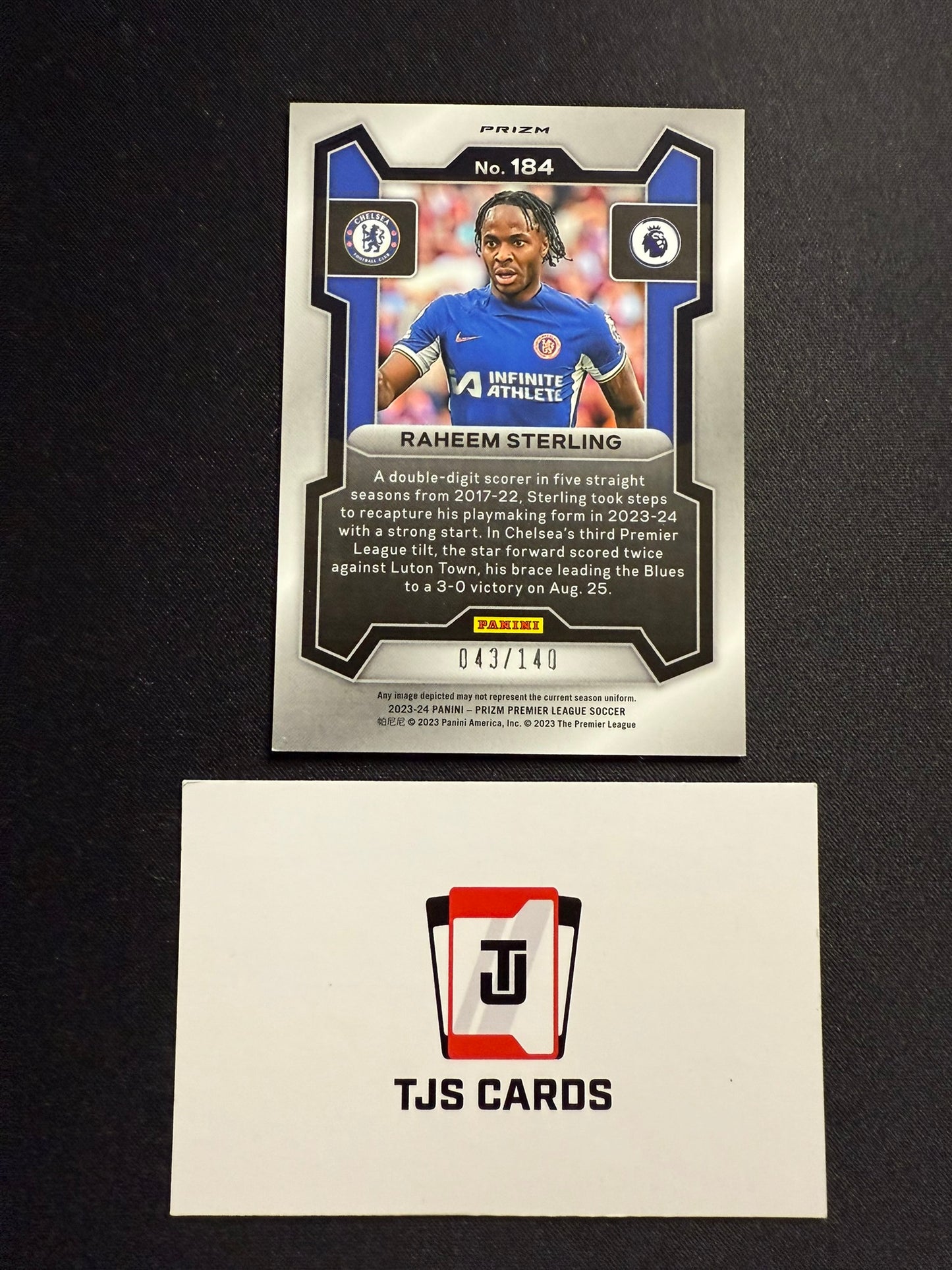 Raheem Sterling - Purple Mosaic /140 - Panini Prizm Premier League 2023/24