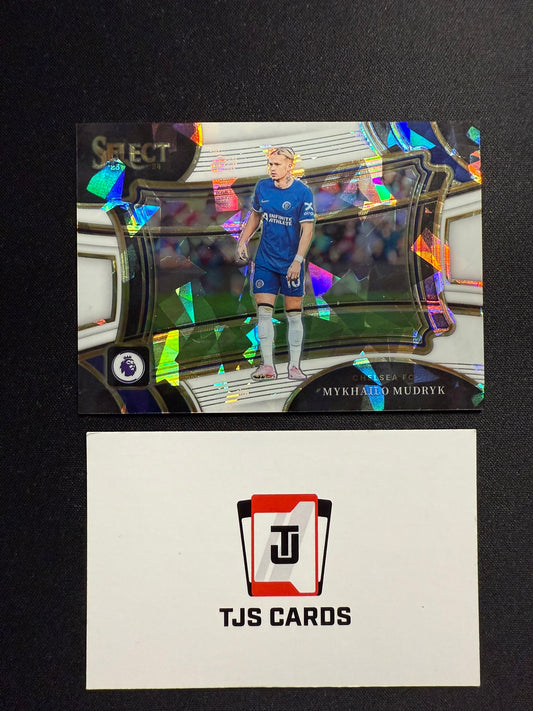 Mykhailo Mudryk - Field Level White Cracked Ice /85 - Panini Select Premier League 2023/24