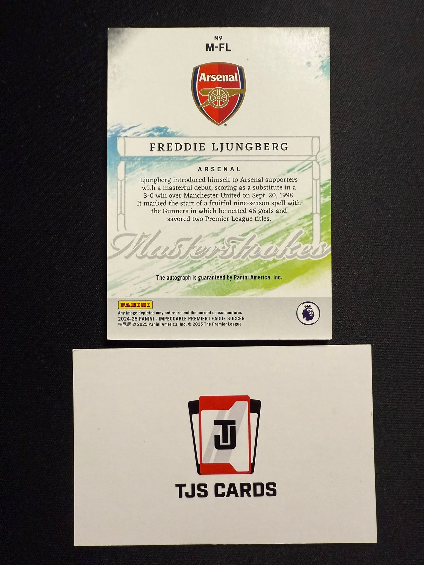 Freddie Ljungberg - Masterstrokes Auto /49 - Panini Impeccable 2024/25