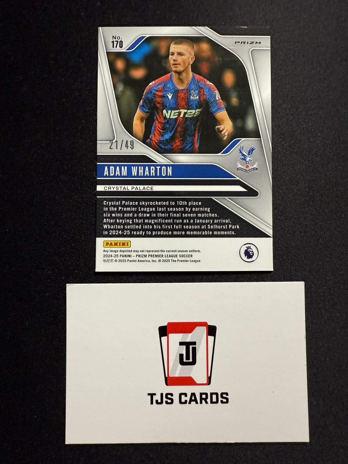 Adam Wharton - Red Disco Breakaway /49 - Panini Prizm Premier League 2024/25