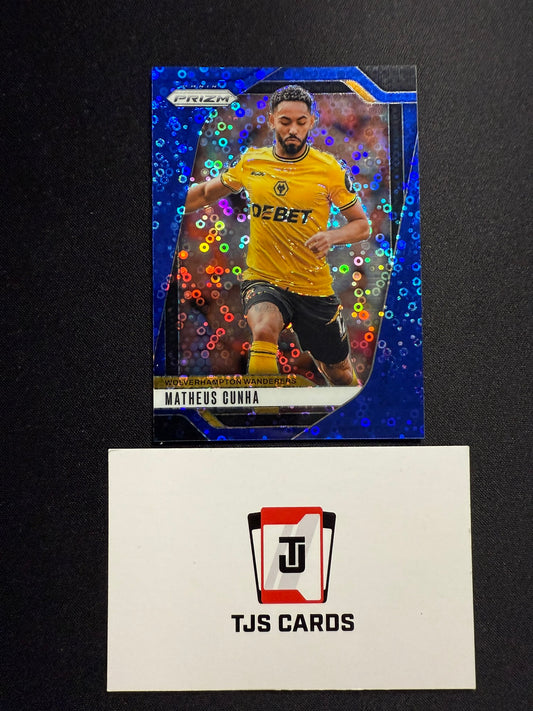Matheus Cunha - Blue Disco Breakaway /99 - Panini Prizm Premier League 2024/25