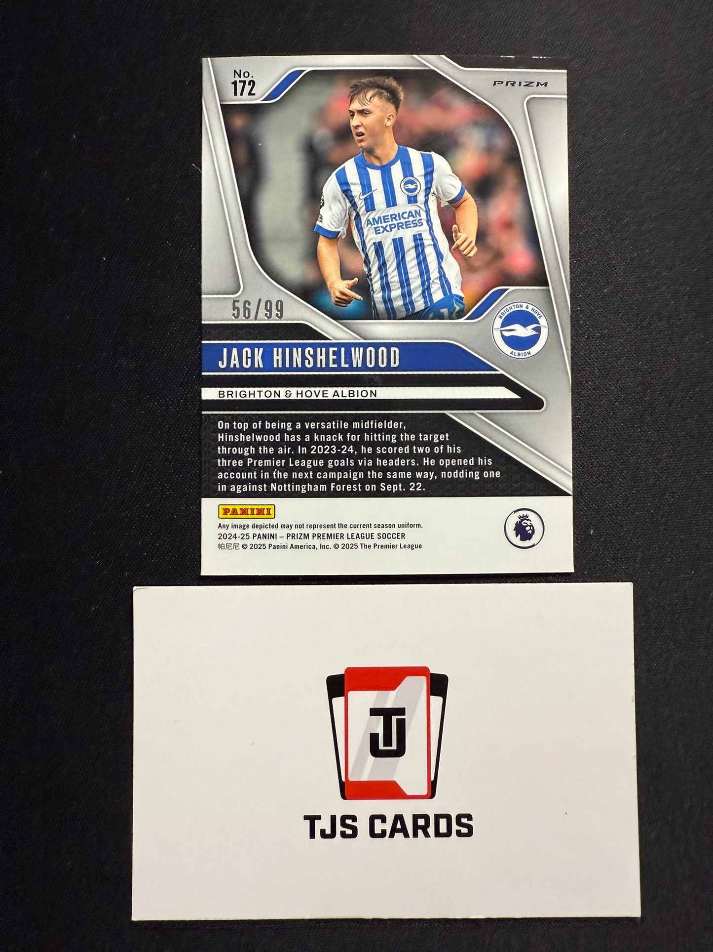 Jack Hinshelwood - Blue Disco Breakaway /99 - Panini Prizm Premier League 2024/25