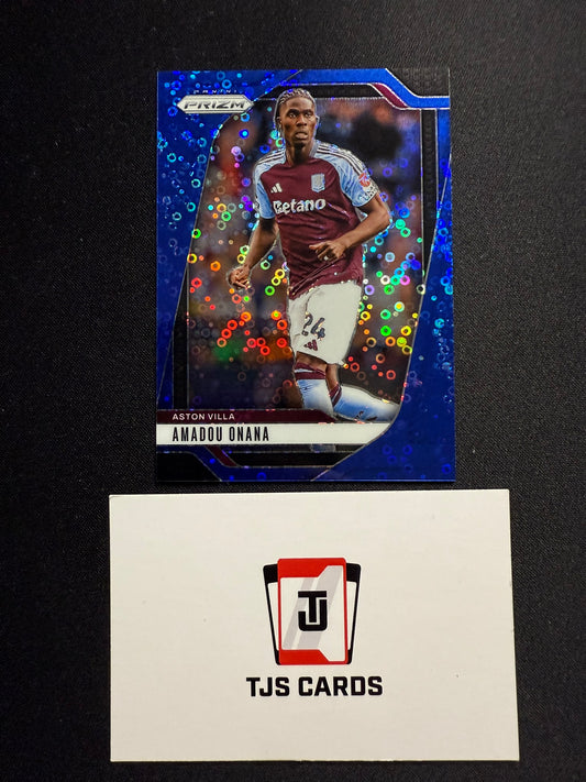 Amadou Onana - Blue Disco Breakaway /99 - Panini Prizm Premier League 2024/25