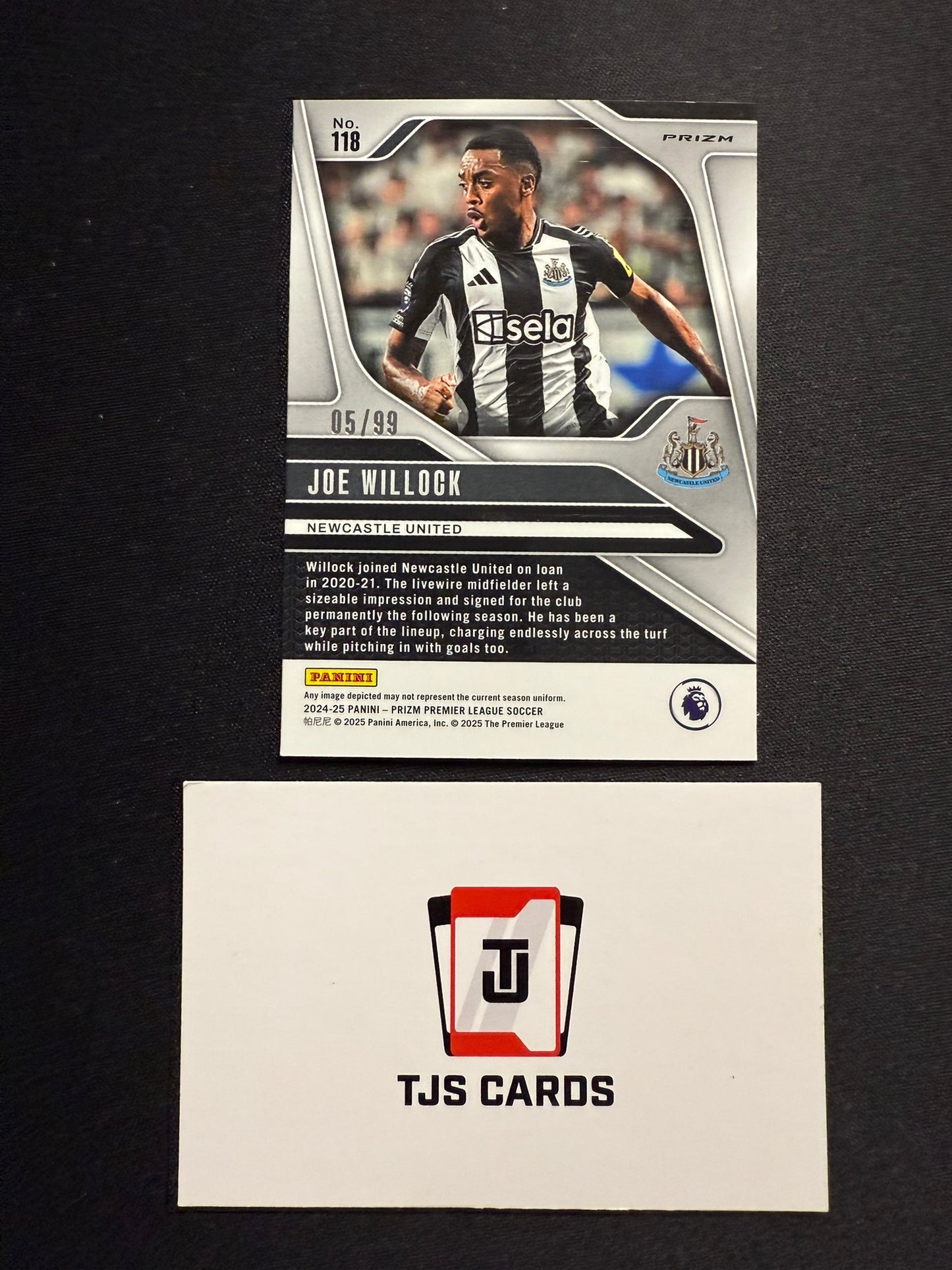 Joe Willock - Blue Disco Breakaway /99 - Panini Prizm Premier League 2024/25