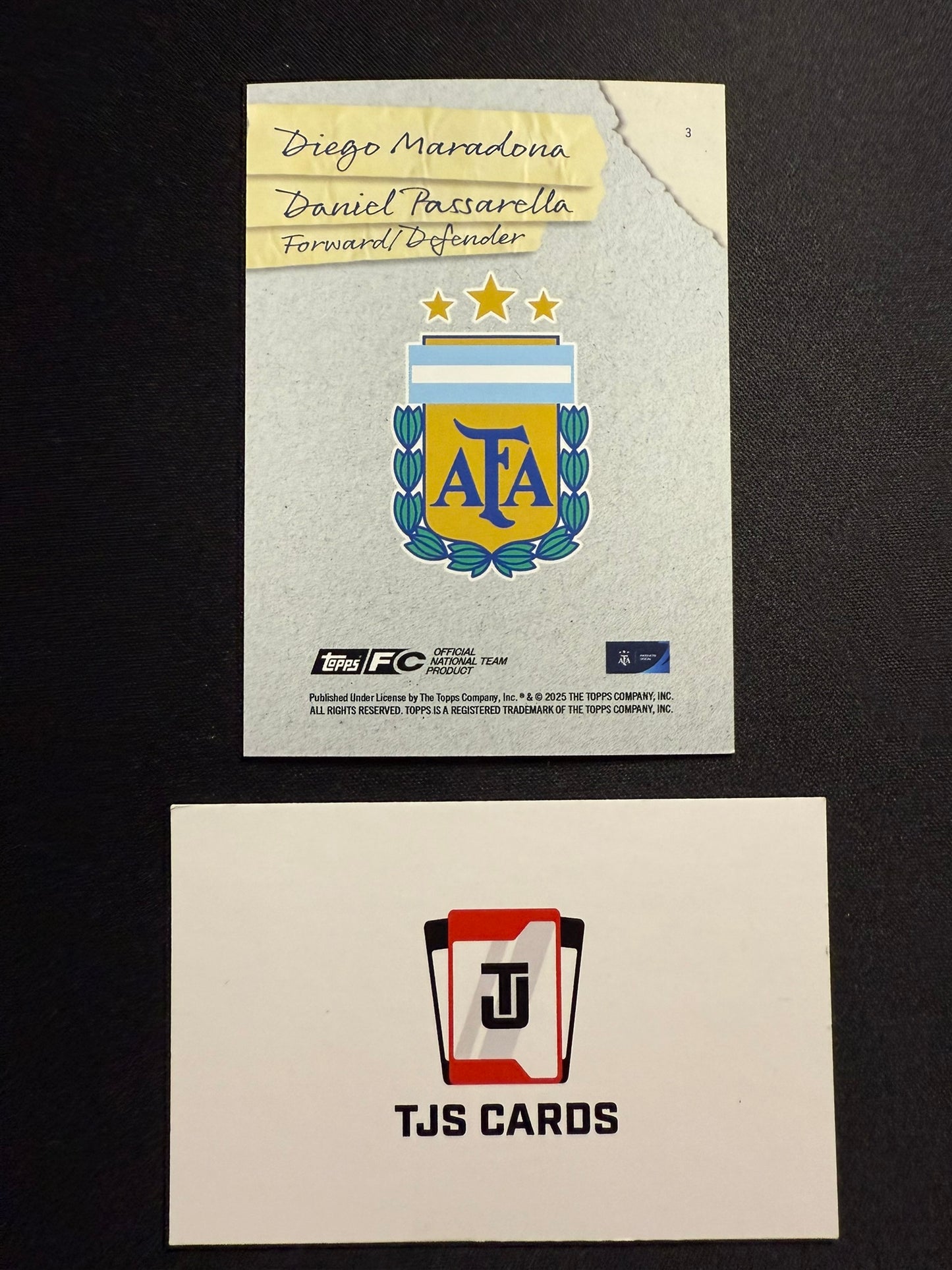 Diego Maradona & Daniel Passarella - Gold /50 - TOPPS Focus Argentina 2025