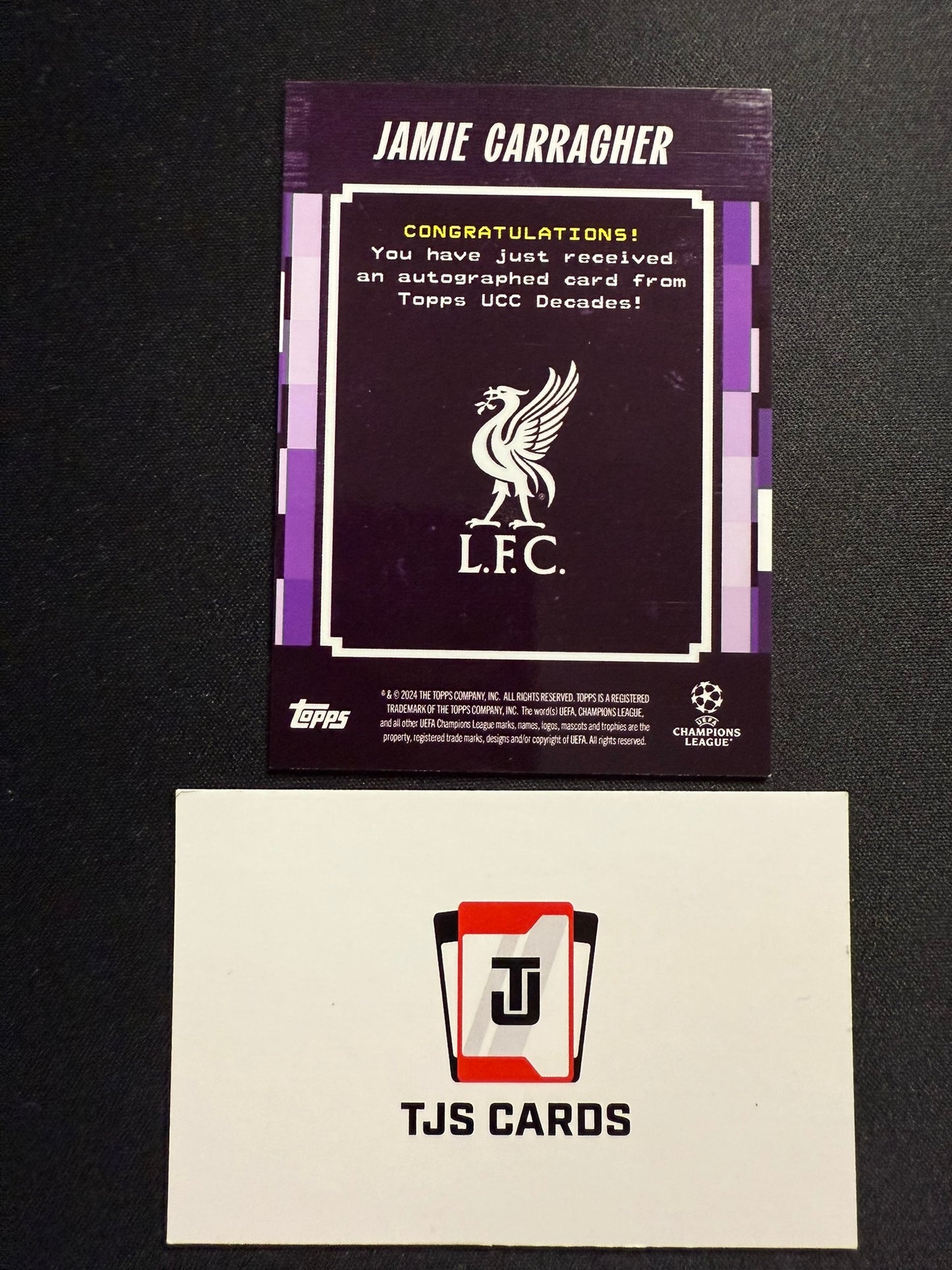 Jamie Carragher - Purple Auto /25 - TOPPS UCC Decades 2024/25