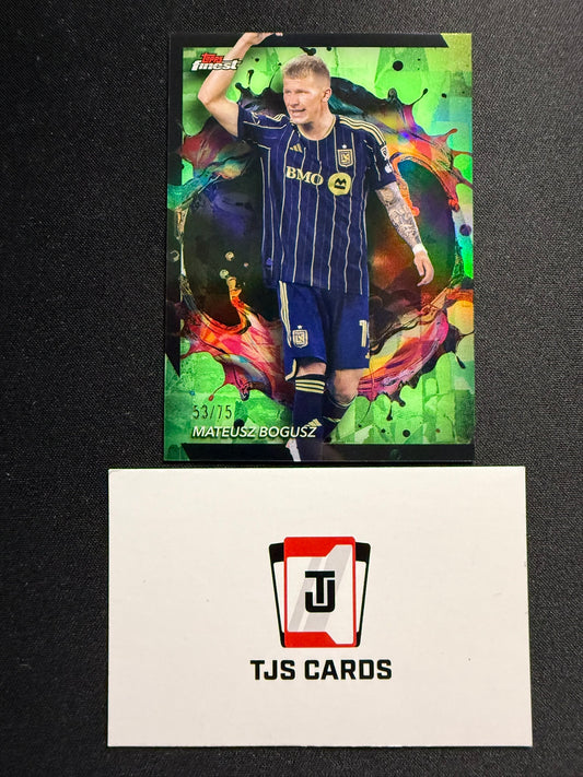 Mateusz Bogusz - Green /75 - TOPPS Finest MLS 2024
