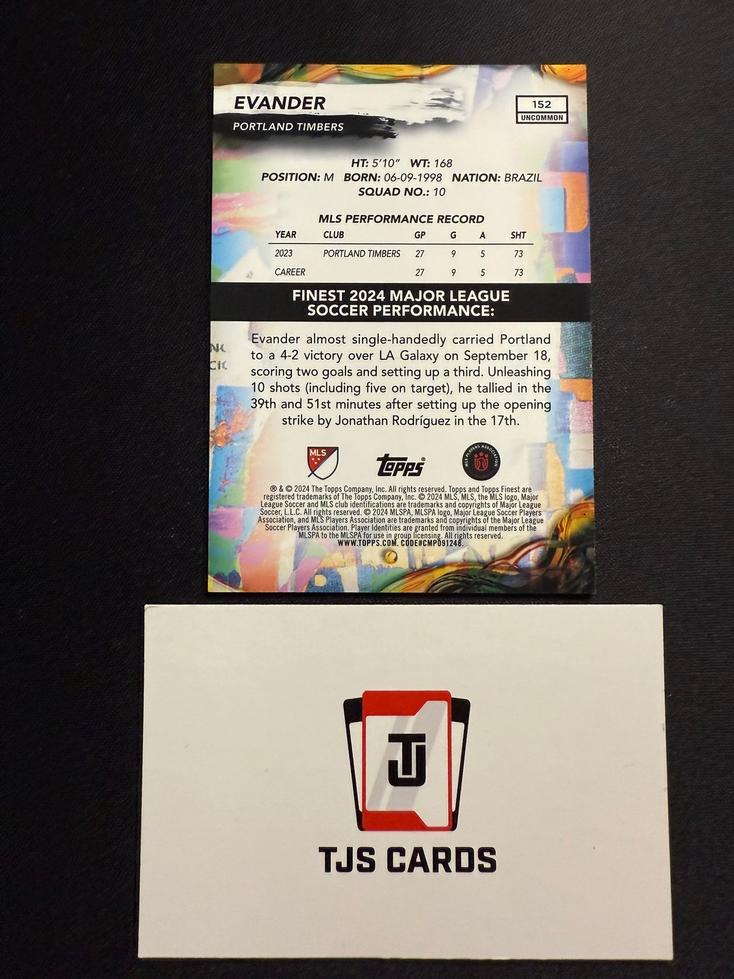 Evander - Green /99 - TOPPS Finest MLS 2024