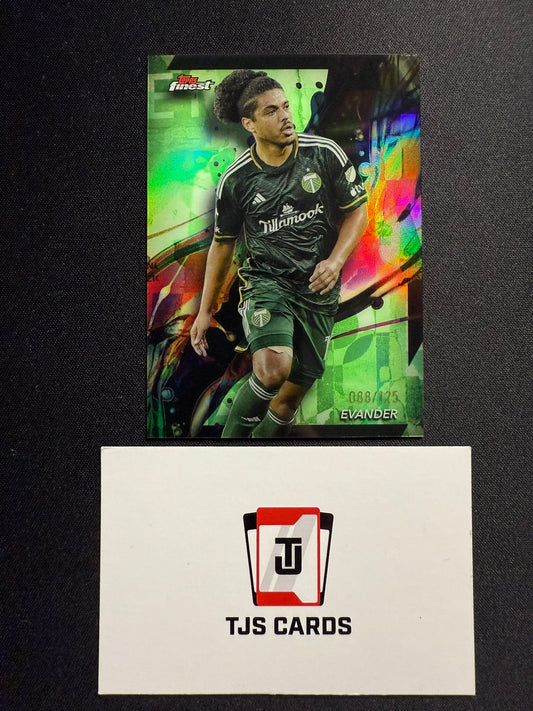 Evander - Green /125 - TOPPS Finest MLS 2024