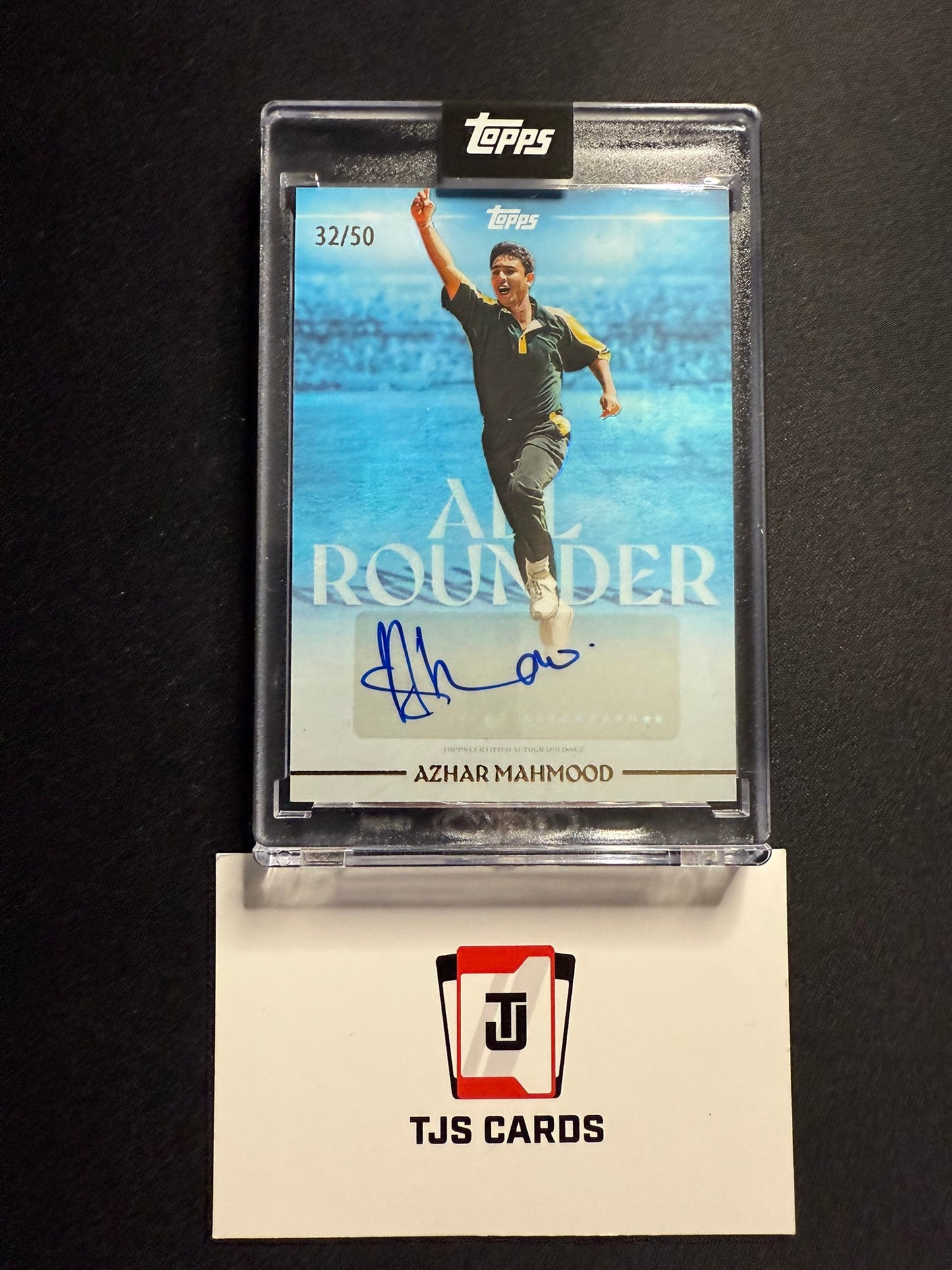 Azhar Mahmood - Blue Auto /50 - TOPPS Cricket Legends Volume 2 2025