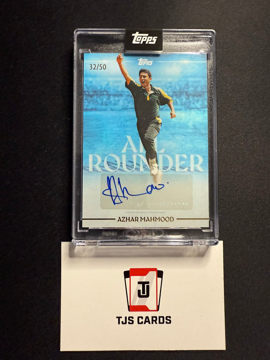 Azhar Mahmood - Blue Auto /50 - TOPPS Cricket Legends Volume 2 2025