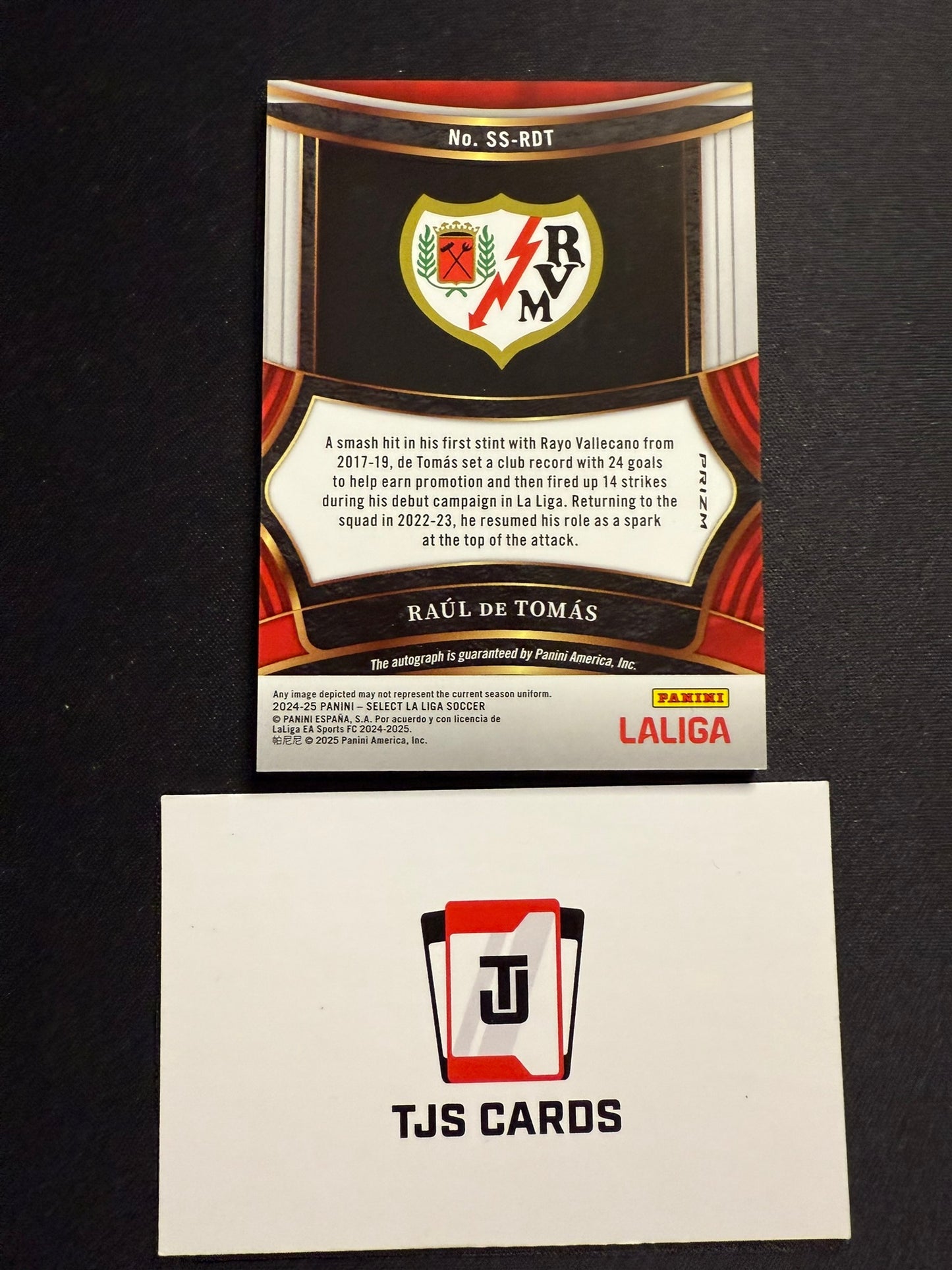 Raul De Tomas - Red Auto - Panini Select La Liga 2024/25