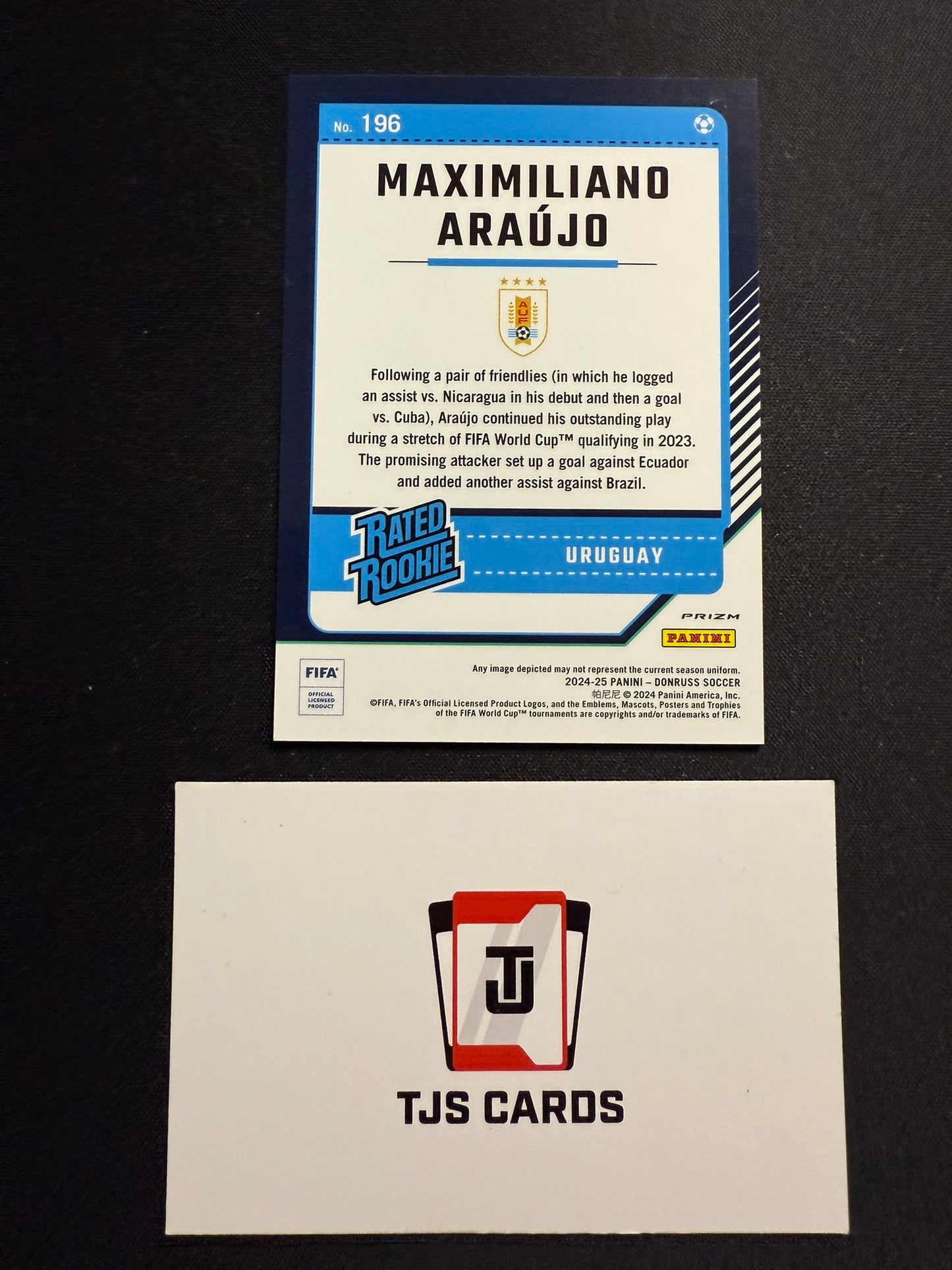 Maximiliano Araujo - Rated Rookie Plum Blossom SP - Panini Donruss 2024/25