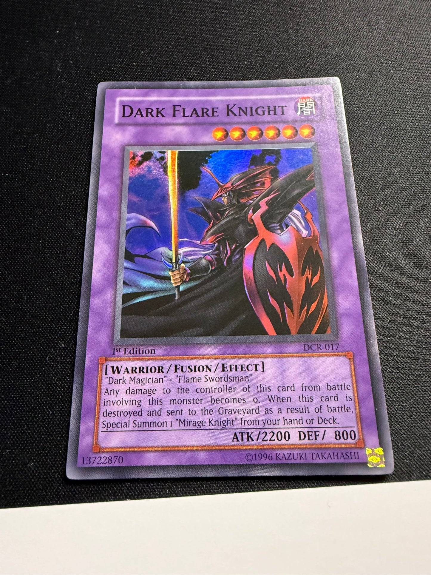 Dark Flare Knight - Super Rare 1st Edition DCR-017 - YuGiOh