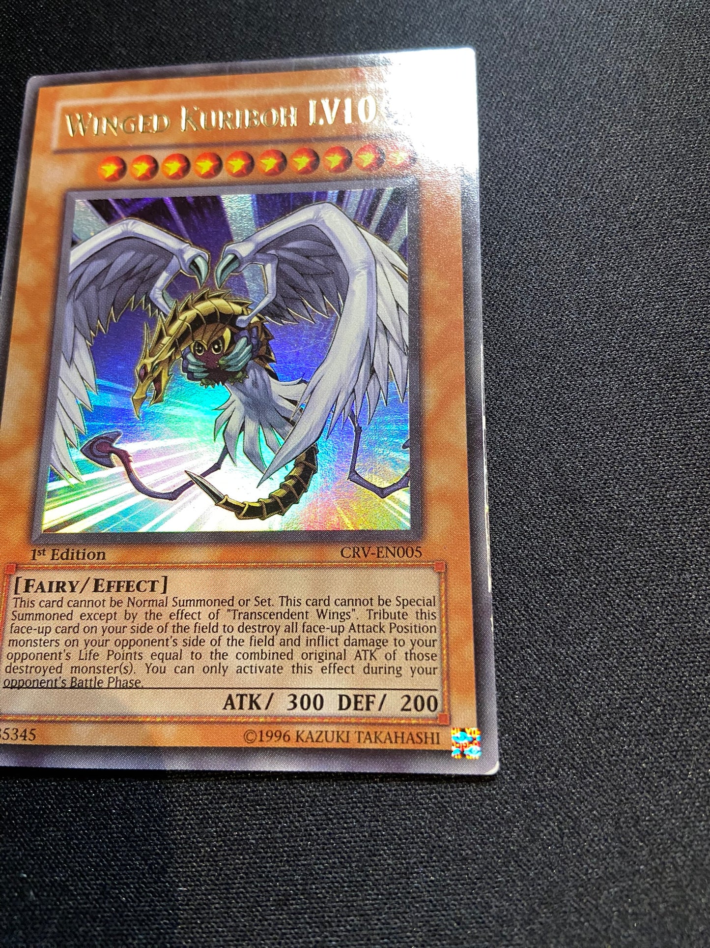 Winged Kuriboh LV10 - Ultra Rare 1st Edition CRV-EN005 - MP - YuGiOh