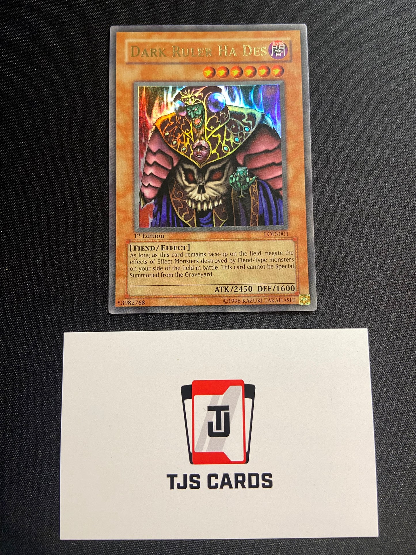 Dark Ruler Ha Des - Ultra Rare 1st Edition LOD-001 - YuGiOh