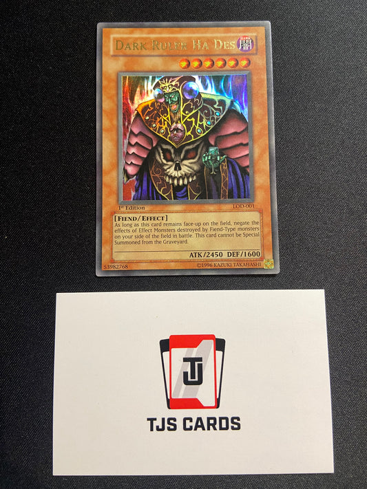 Dark Ruler Ha Des - Ultra Rare 1st Edition LOD-001 - YuGiOh