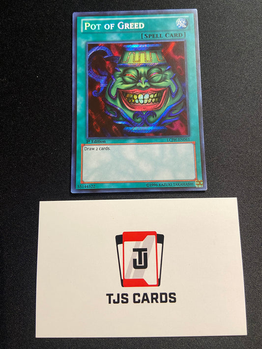 Pot Of Greed - Secret Rare 1st Edition LCJW-EN061 - YuGiOh