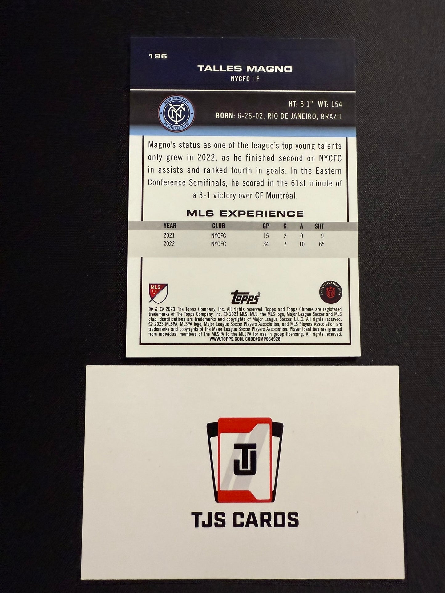 Talles Magno - Aqua Lava /125 - TOPPS MLS Chrome 2023