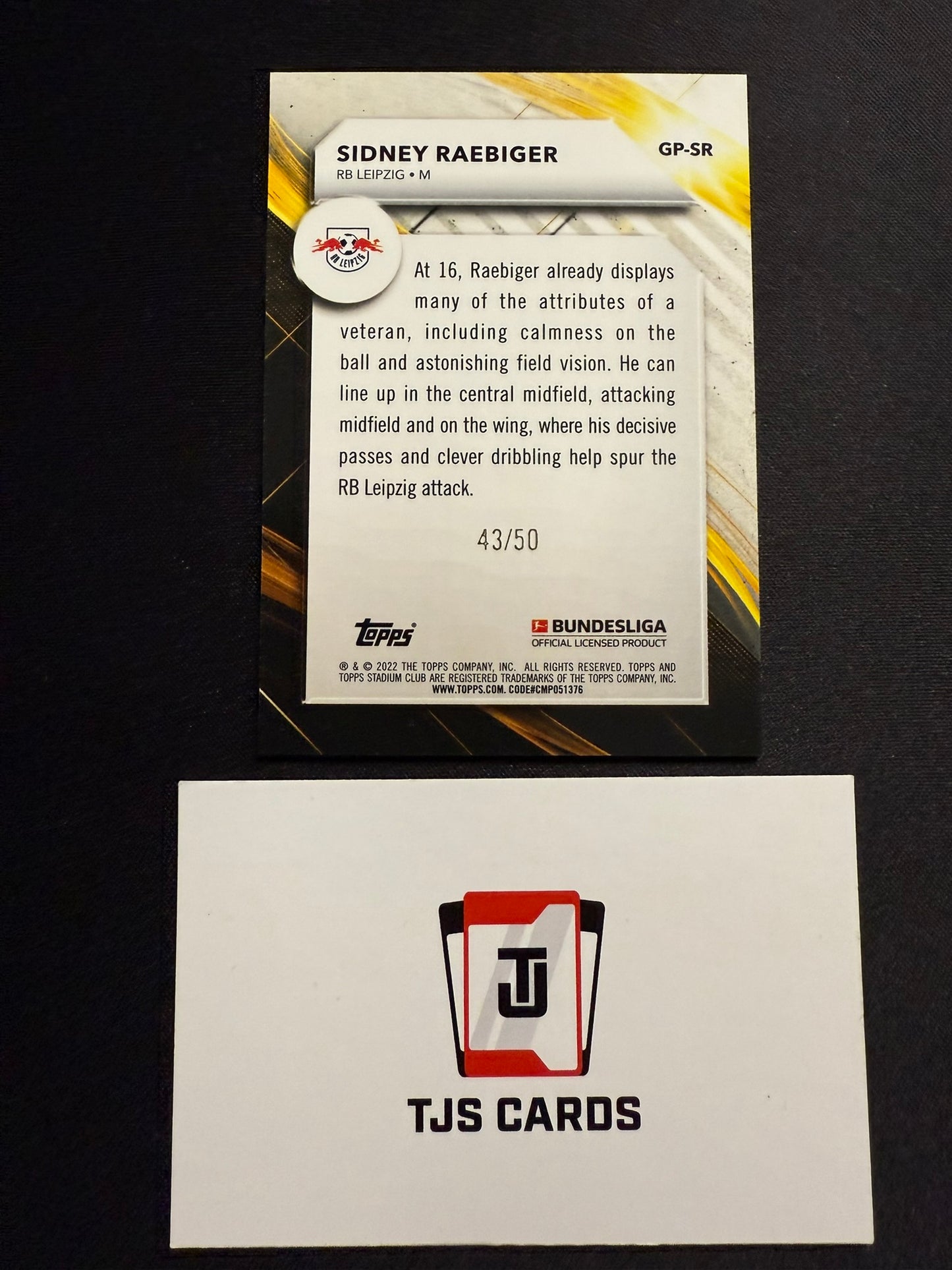 Sidney Raebiger - Rookie Gold /50 - TOPPS Bundesliga Stadium Club Chrome 2021/22