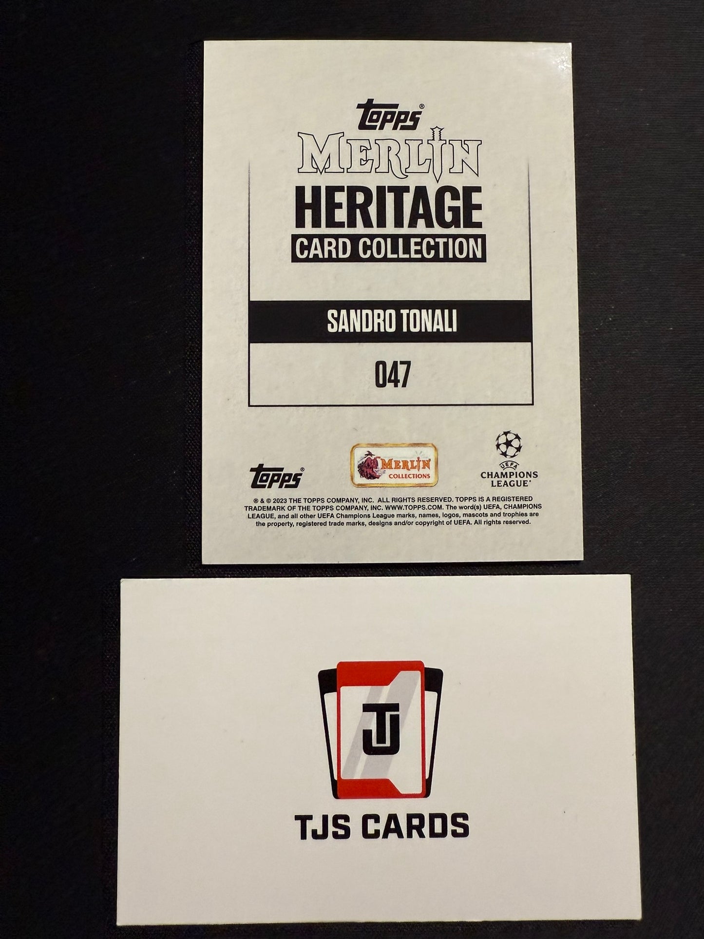 Sandro Tonali - Purple /99 - TOPPS Merlin Heritage UCC 2023/24