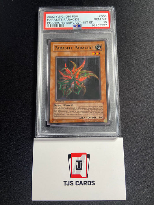 Parasite Paracide - PSA 10 - Super Rare 1st Edition PSV-003 - YuGiOh