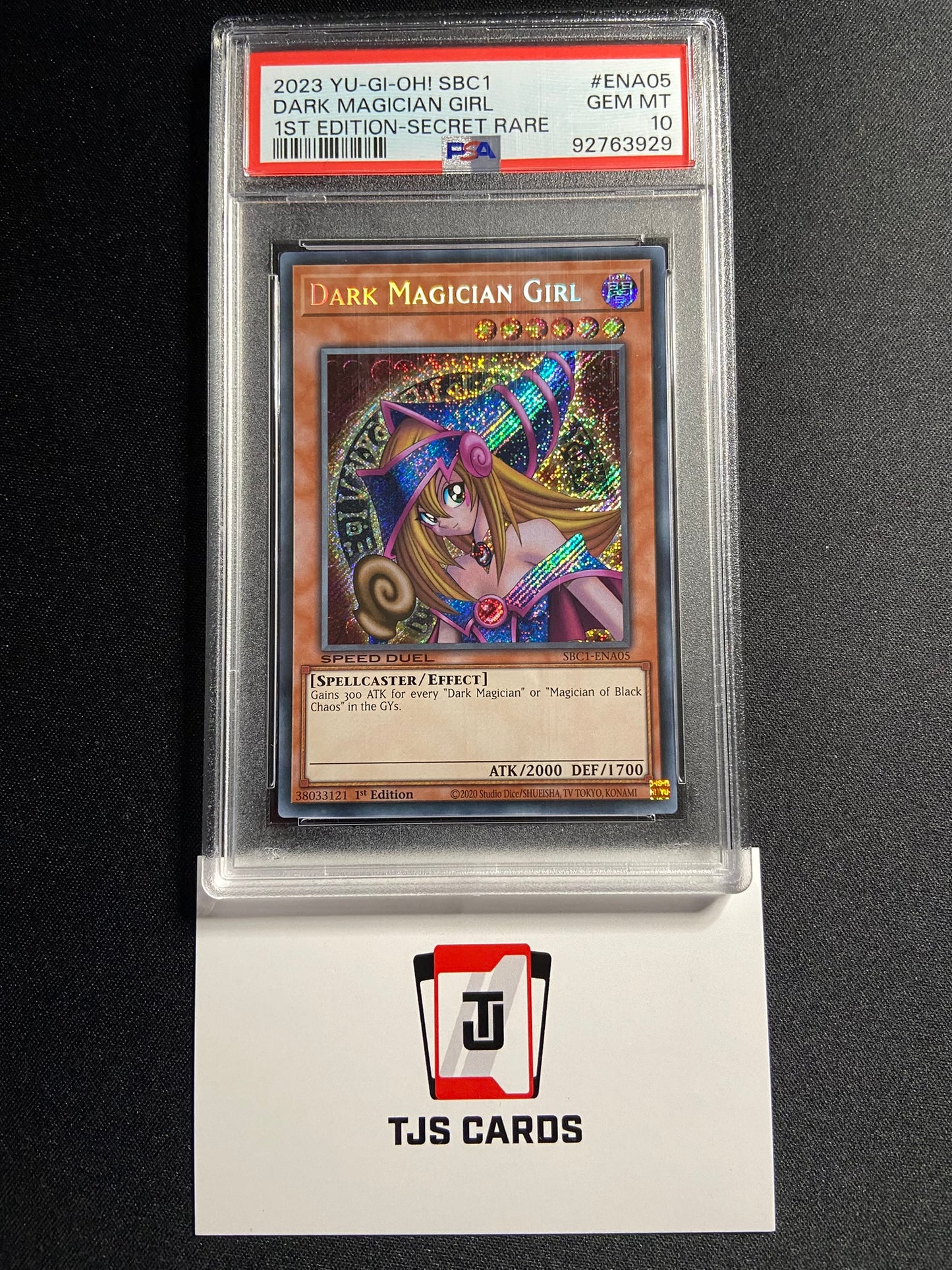 Dark Magician Girl - PSA 10 - Secret Rare 1st Edition SBC1-ENA05 - YuGiOh