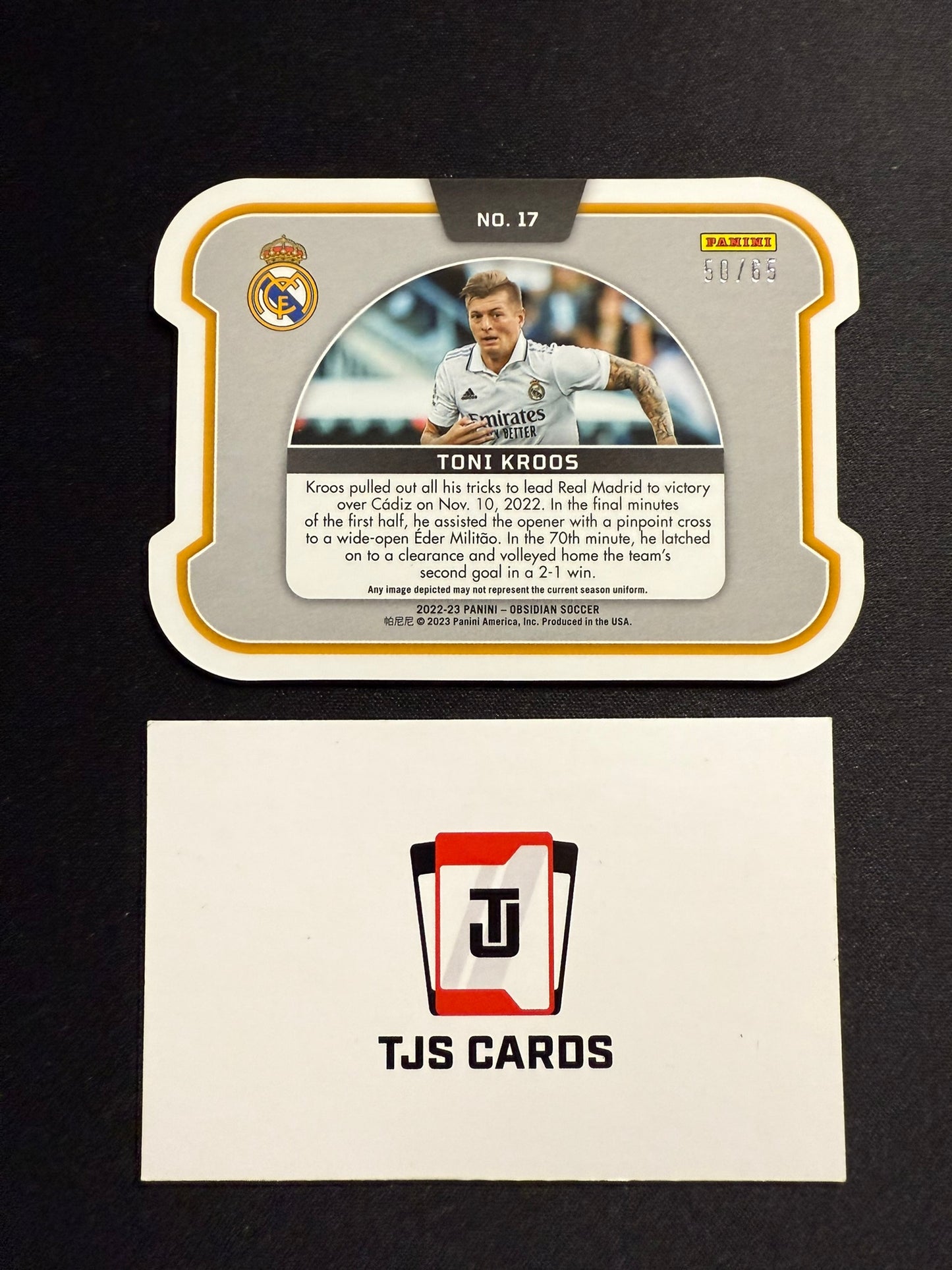 Toni Kroos - Die-Cut Orange Equinox /65 - Panini Obsidian 2022/23