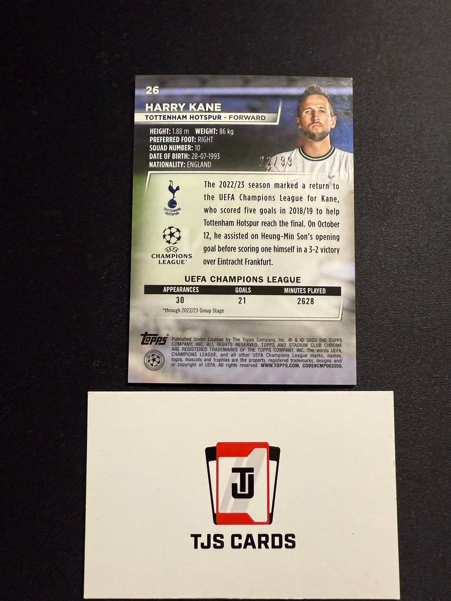 Harry Kane - Green /99 - TOPPS Stadium Club Chrome 2022/23