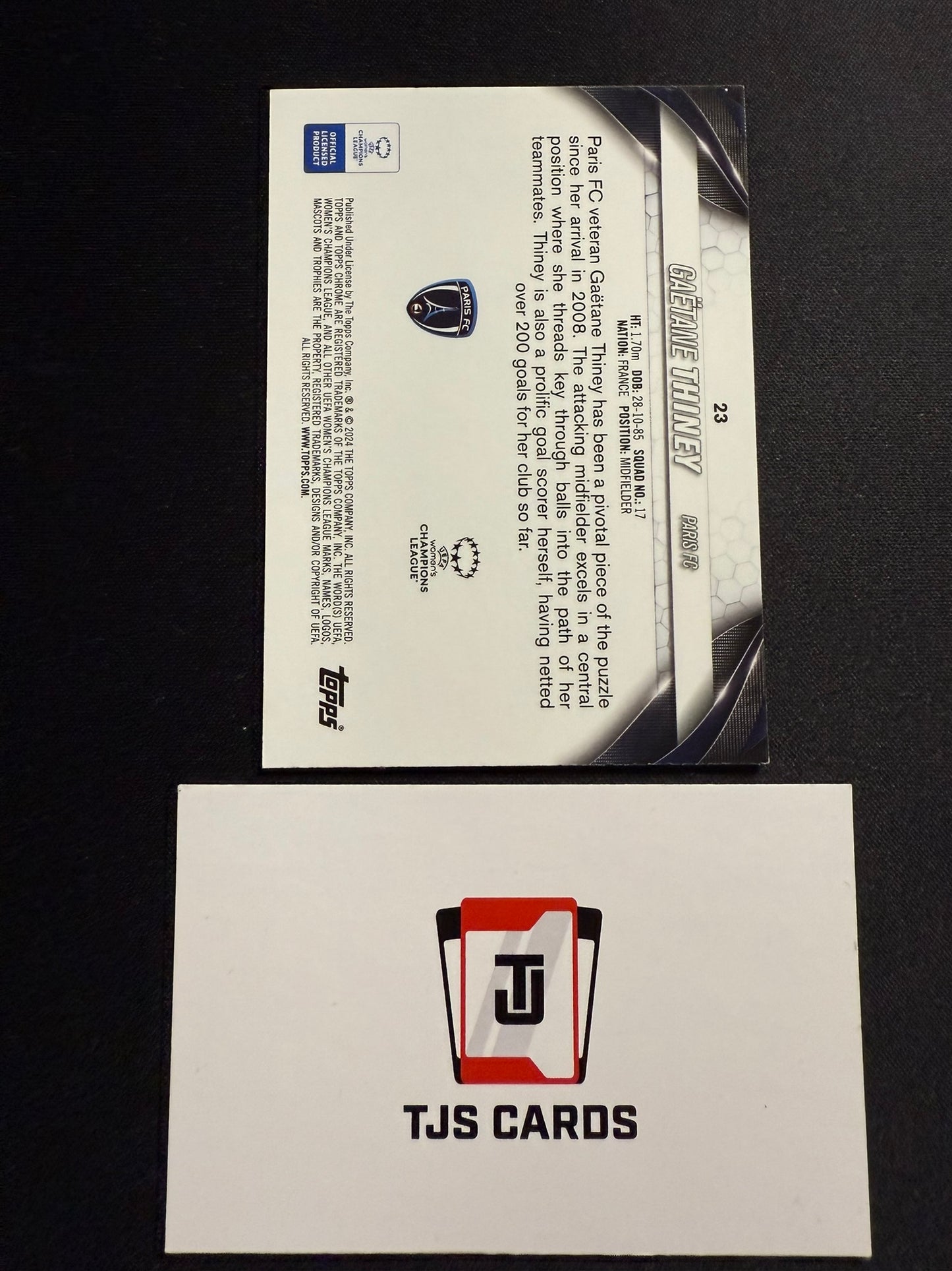 Gaetane Thiney - Gold /50 - TOPPS Sapphire UWCL 2023/24