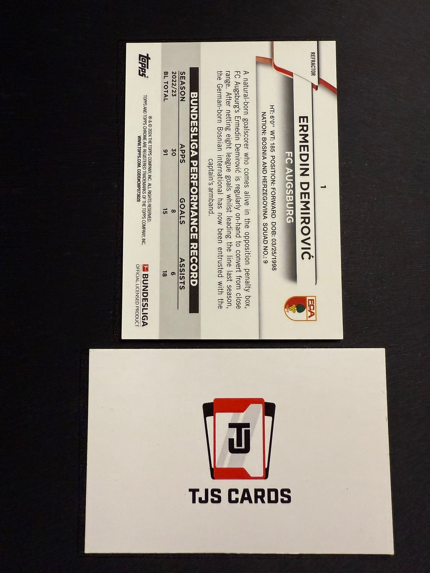 Ermedin Demirovic - Purple /299 - TOPPS Bundesliga Chrome 2023/24