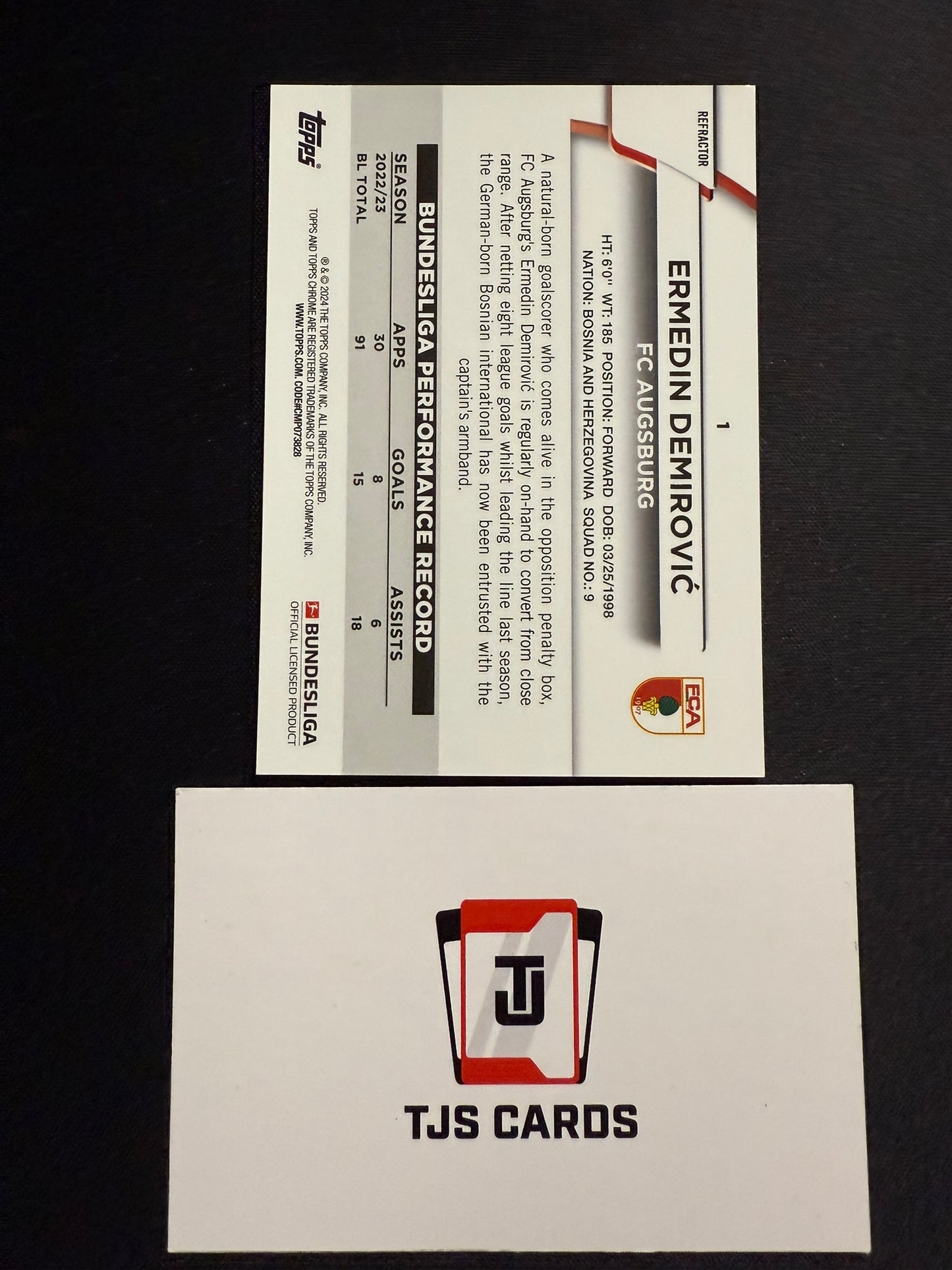 Ermedin Demirovic - Aqua Bubbles /275 - TOPPS Bundesliga Chrome 2023/24