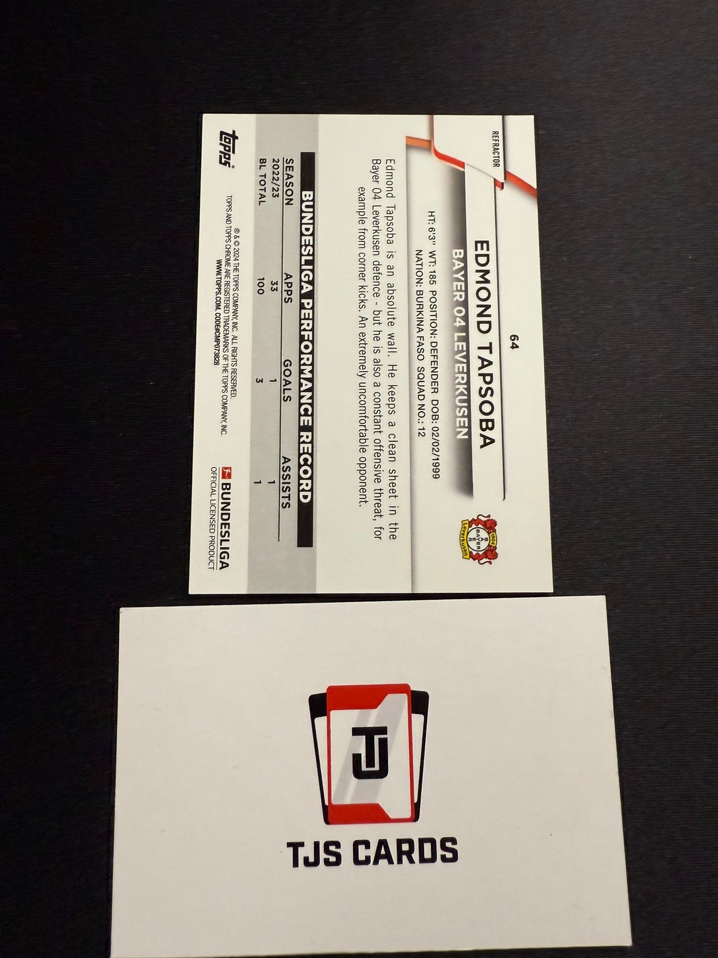 Edmond Tapsoba - Pulsar /225 - TOPPS Bundesliga Chrome 2023/24