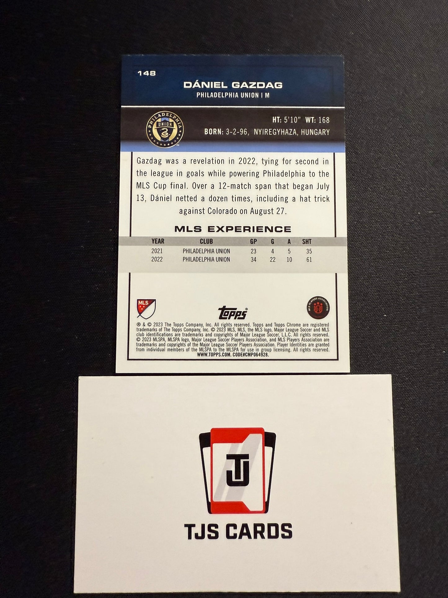 Daniel Gazdag - Gold Mini-Diamond /50 - TOPPS MLS Chrome 2023