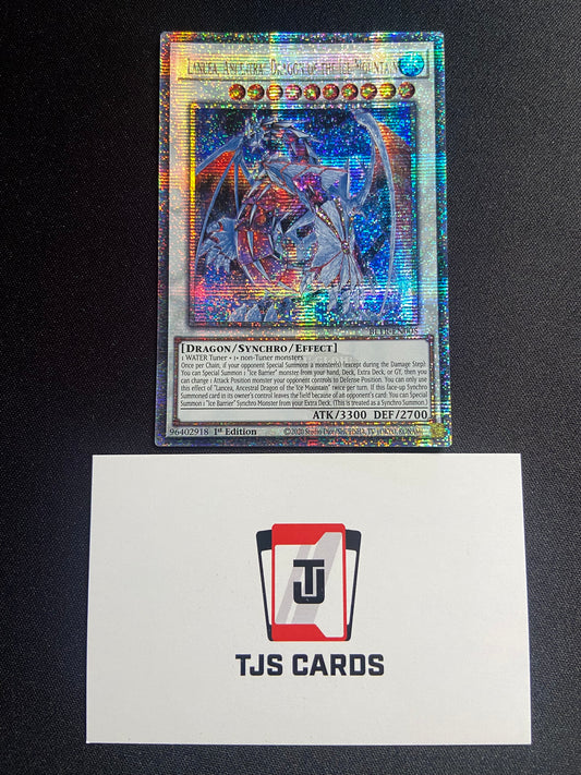 Lancea, Ancestral Dragon Of The Ice Mountain - Quarter Century Secret Rare 1st Edition BLTR-EN005 - YuGiOh