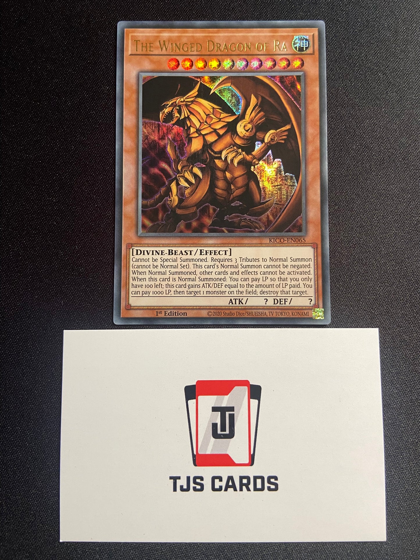 The Winged Dragon Of Ra - Pharaoh's Ultra Rare 1st Edition KICO-EN065 - YuGiOh