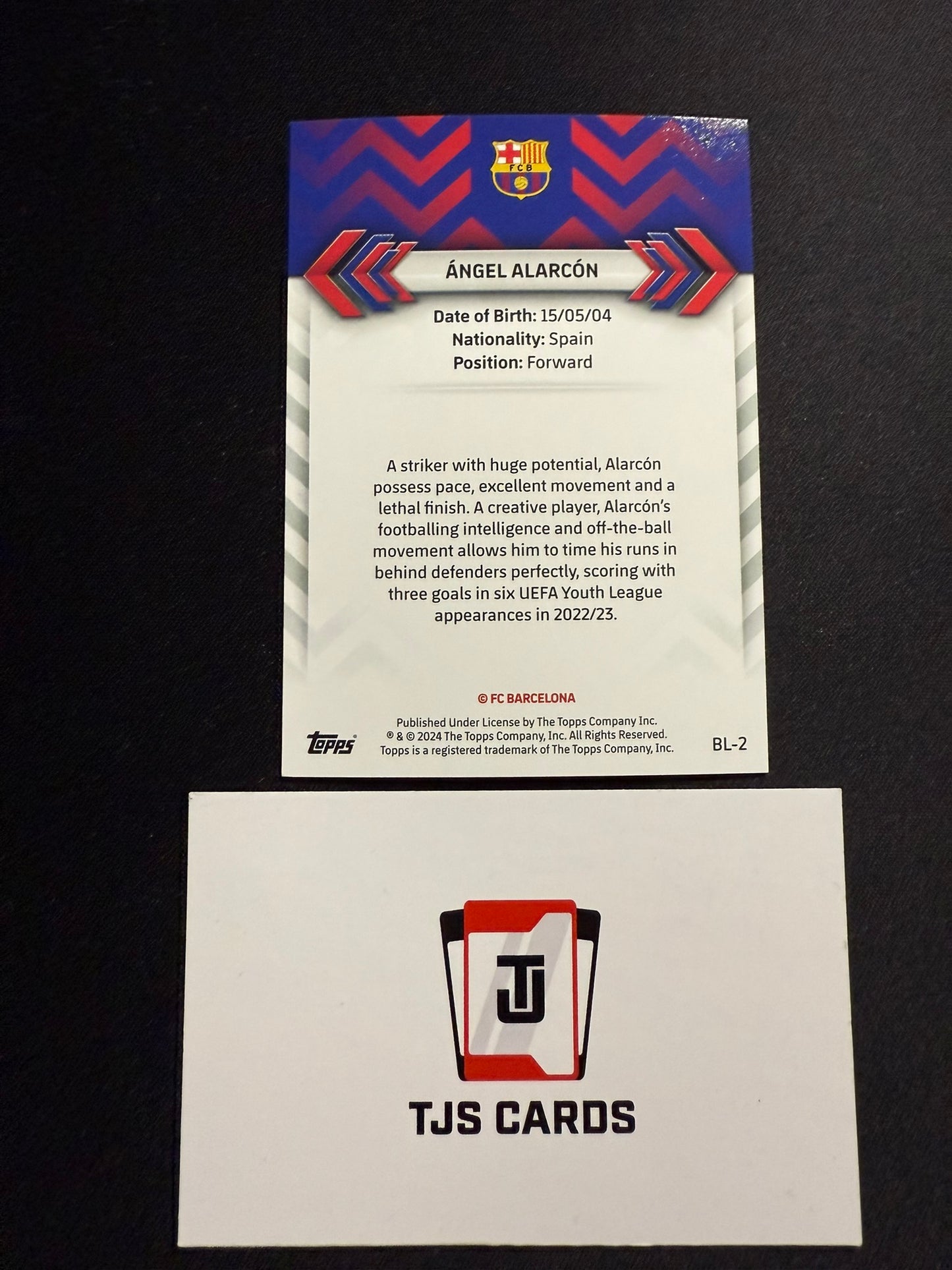 Angel Alarcon - Rookie Blue Blaugrana /250 - TOPPS Barcelona Team Set 2023/24