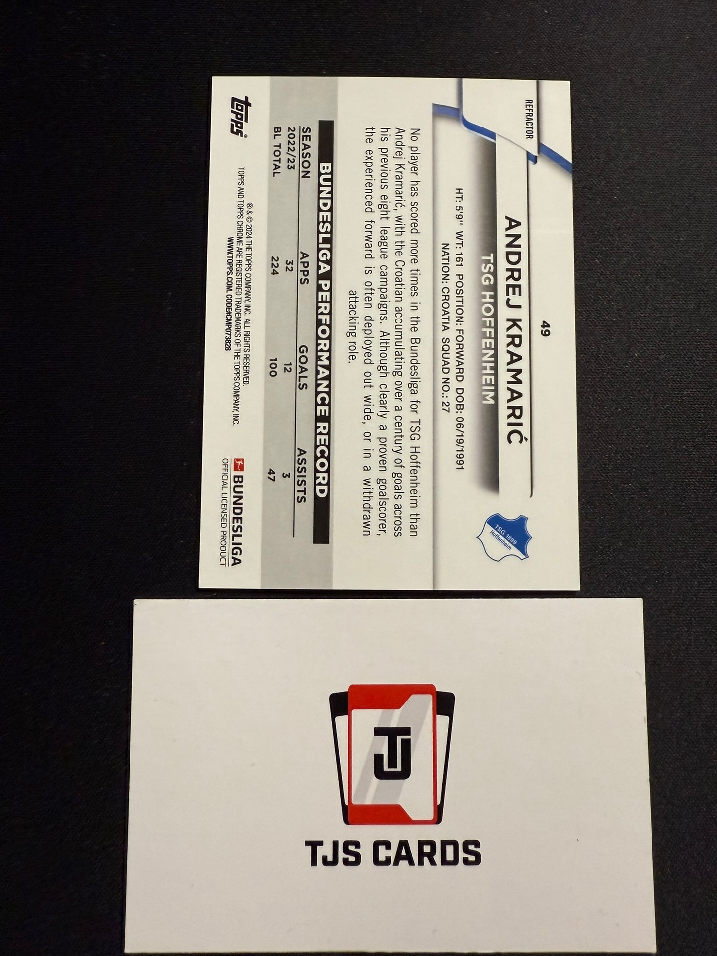 Andrej Kramaric - Purple /299 - TOPPS Bundesliga Chrome 2023/24