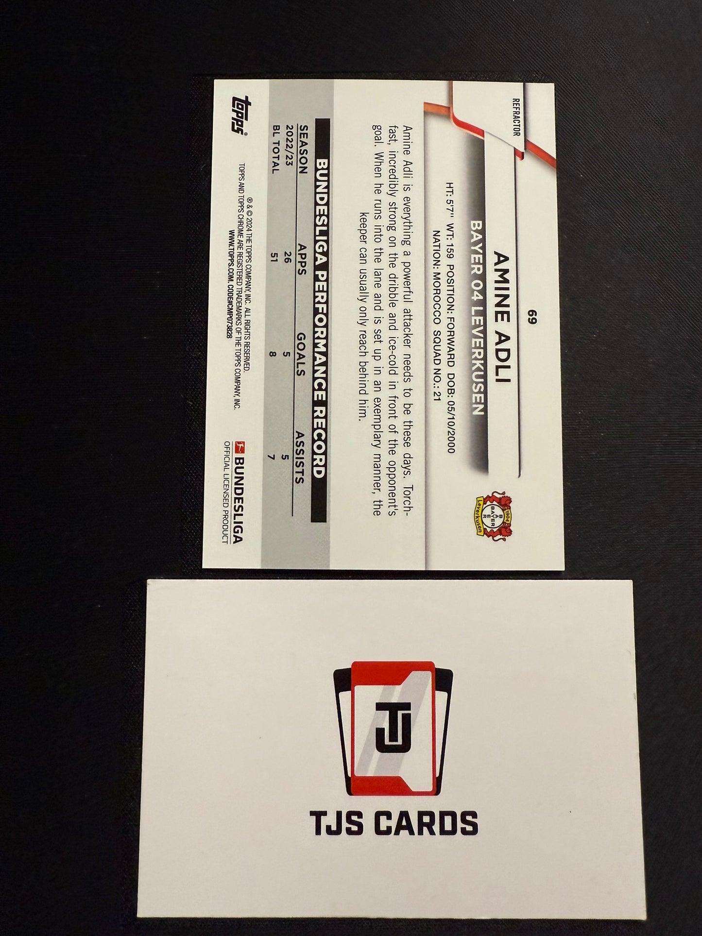 Amine Adli - Pulsar /225 - TOPPS Bundesliga Chrome 2023/24