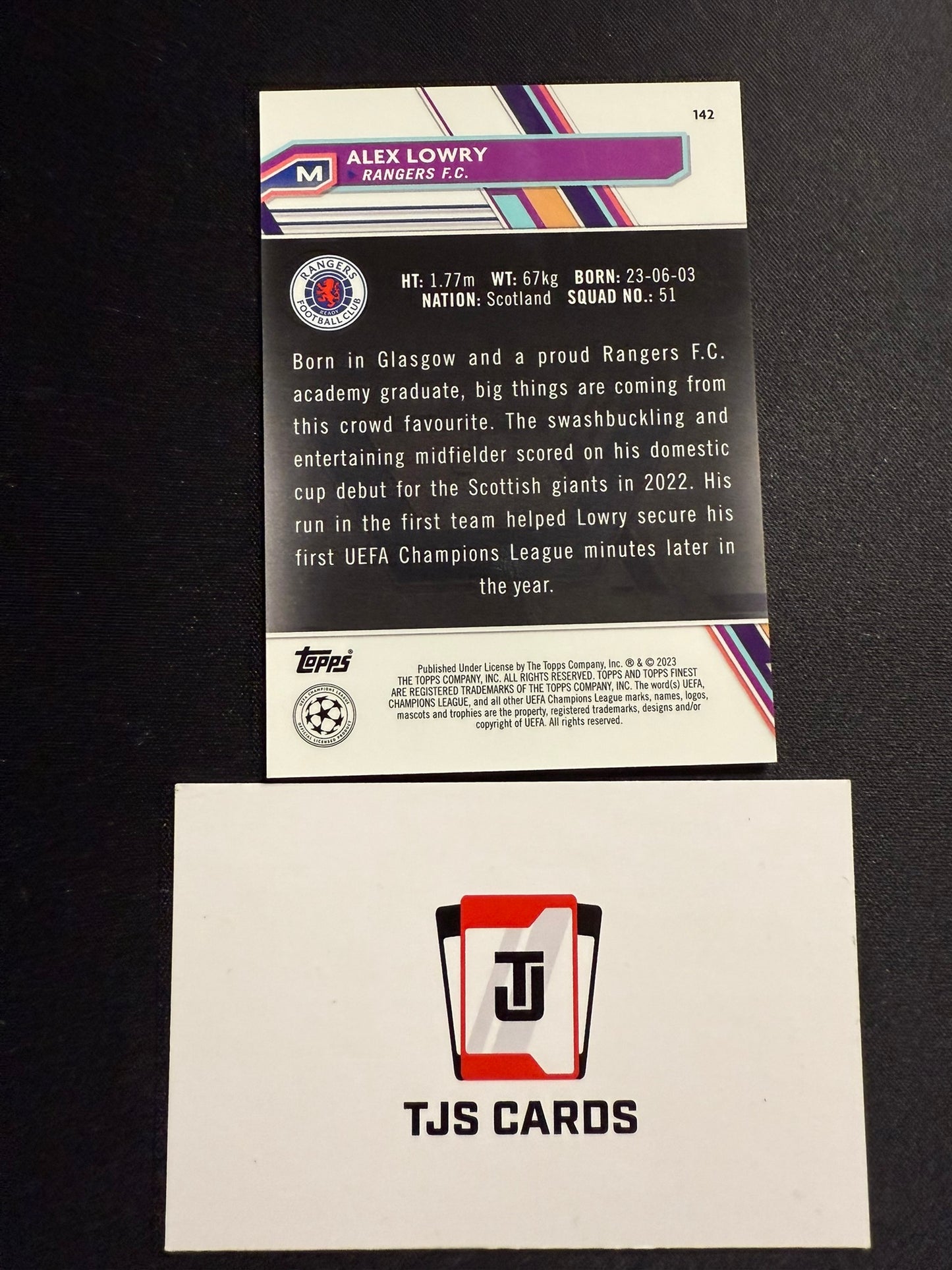 Alex Lowry - Rookie Rose Gold /75 - TOPPS Finest UCC 2022/23