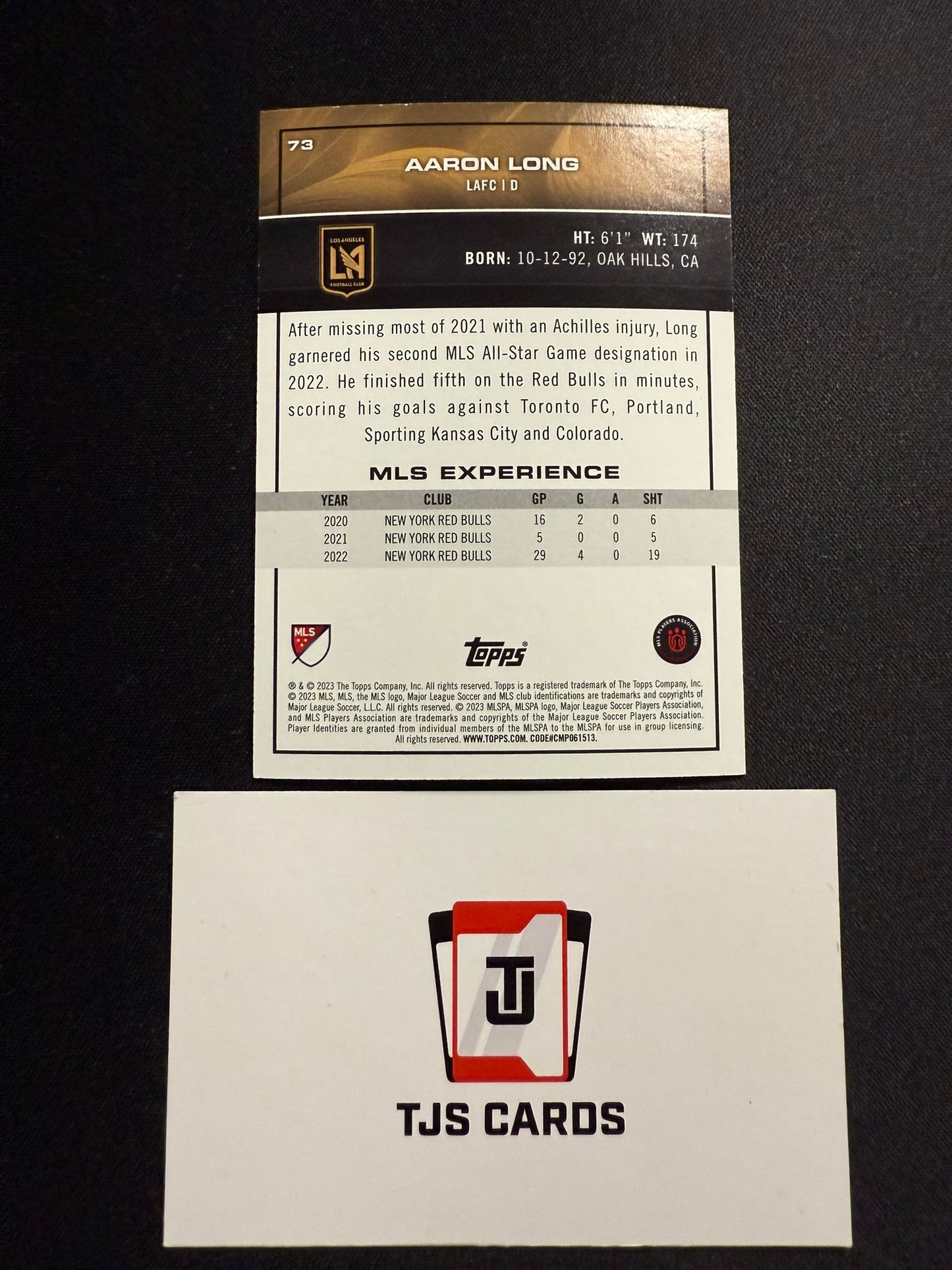 Aaron Long - Gold /50 - TOPPS MLS 2023